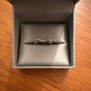 Pandora Silver Bow Ring with Clear Stones